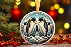 Round Christmass Ornament PNG Product Image 1