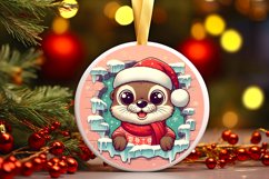 Round Christmas Ornament Sublimation|Clipart Product Image 1