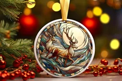 Round Christmas Ornament Sublimation|Clipart Product Image 2