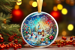 Round Christmass Ornament PNG Product Image 1