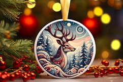 Round Christmas Ornament Sublimation|Clipart Product Image 1