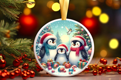 Round Christmass Ornament PNG Product Image 1