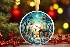 Round Christmass Ornament PNG Product Image 1