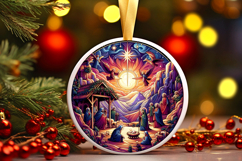 Round Christmass Ornament PNG Product Image 1