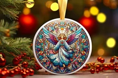 Round Christmas Ornament Sublimation|Clipart Product Image 1