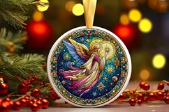 Round Christmas Ornament Sublimation|Clipart Product Image 1
