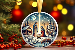 Round Christmass Ornament PNG Product Image 1