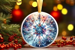 Round Christmas Ornament Sublimation|Clipart Product Image 1