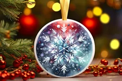 Round Christmas Ornament Sublimation|Clipart Product Image 1