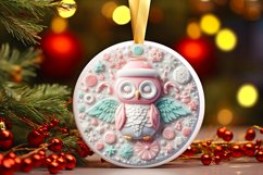 Round Christmas Ornament Sublimation|Clipart Product Image 1