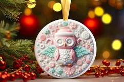Round Christmas Ornament Sublimation|Clipart Product Image 1