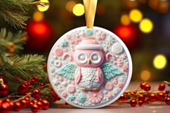 Round Christmass Ornament PNG Product Image 1