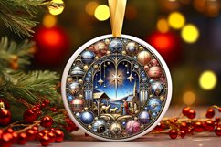 Round Christmas Ornament Sublimation|Clipart Product Image 2