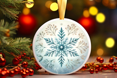 Round Christmass Ornament PNG Product Image 1