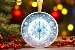 Round Christmass Ornament PNG Product Image 1