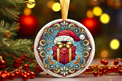 Round Christmass Ornament PNG Product Image 1