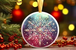 Round Christmas Ornament Sublimation|Clipart Product Image 1