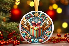 Round Christmas Ornament Sublimation|Clipart Product Image 1