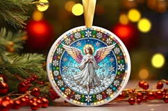 Round Christmas Ornament Sublimation|Clipart Product Image 2
