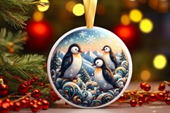 Round Christmas Ornament Sublimation|Clipart Product Image 1