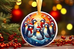 Round Christmas Ornament Sublimation|Clipart Product Image 1