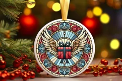 Round Christmas Ornament Sublimation|Clipart Product Image 2