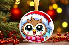 Round Christmas Ornament Sublimation|Clipart Product Image 2