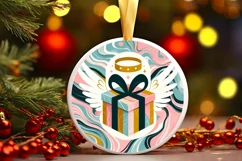 Round Christmas Ornament Sublimation|Clipart Product Image 1