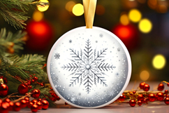 Round Christmass Ornament PNG Product Image 1