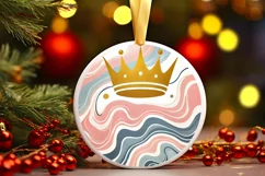 Round Christmas Ornament Sublimation|Clipart Product Image 2