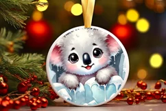 Round Christmas Ornament Sublimation|Clipart Product Image 2