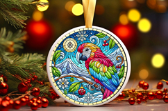 Round Christmass Ornament PNG Product Image 1