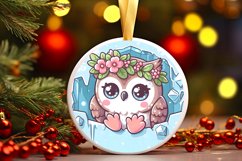 Round Christmass Ornament PNG Product Image 1
