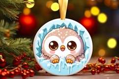 Round Christmas Ornament Sublimation|Clipart Product Image 1