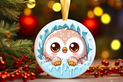 Round Christmass Ornament PNG Product Image 1