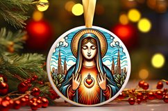 Round Christmas Ornament Sublimation|Clipart Product Image 1