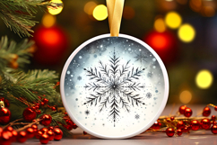 Round Christmass Ornament PNG Product Image 2