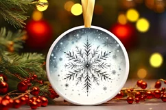 Round Christmas Ornament Sublimation|Clipart Product Image 3