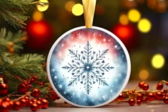 Round Christmas Ornament Sublimation|Clipart Product Image 1