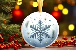 Round Christmas Ornament Sublimation|Clipart Product Image 1