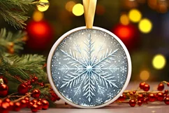 Round Christmas Ornament Sublimation|Clipart Product Image 1