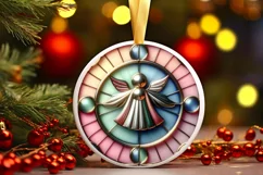 Round Christmas Ornament Sublimation|Clipart Product Image 2