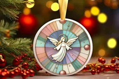 Round Christmas Ornament Sublimation|Clipart Product Image 2