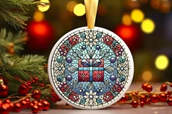 Round Christmas Ornament Sublimation|Clipart Product Image 2