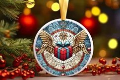 Round Christmas Ornament Sublimation|Clipart Product Image 2
