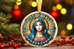 Round Christmas Ornament Sublimation|Clipart Product Image 2