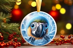 Round Christmas Ornament Sublimation|Clipart Product Image 1