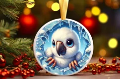 Round Christmas Ornament Sublimation|Clipart Product Image 1