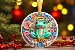 Round Christmas Ornament Sublimation|Clipart Product Image 2
