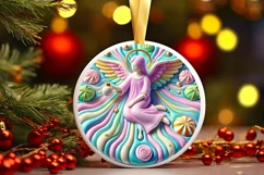 Round Christmas Ornament Sublimation|Clipart Product Image 2